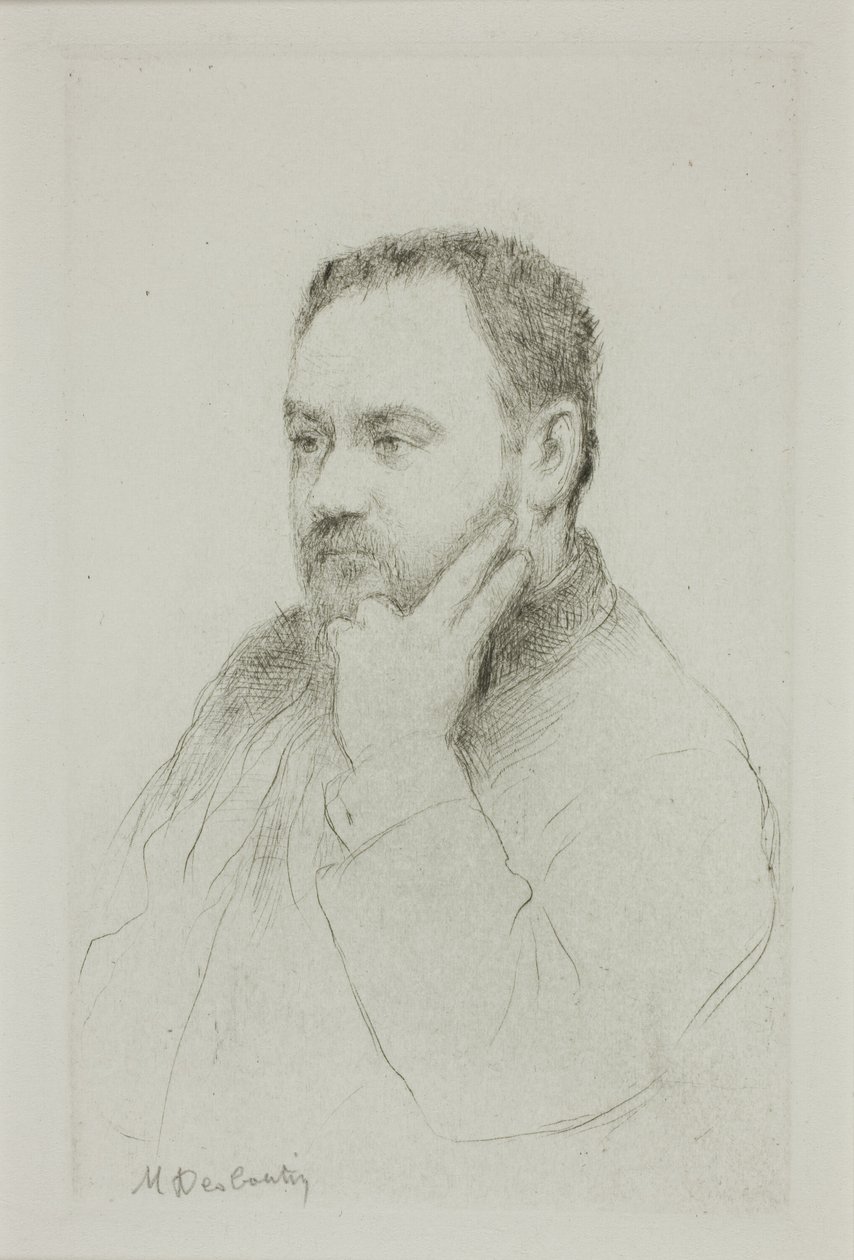 Portrét Emila Zoly od Marcellin Gilbert Desboutin