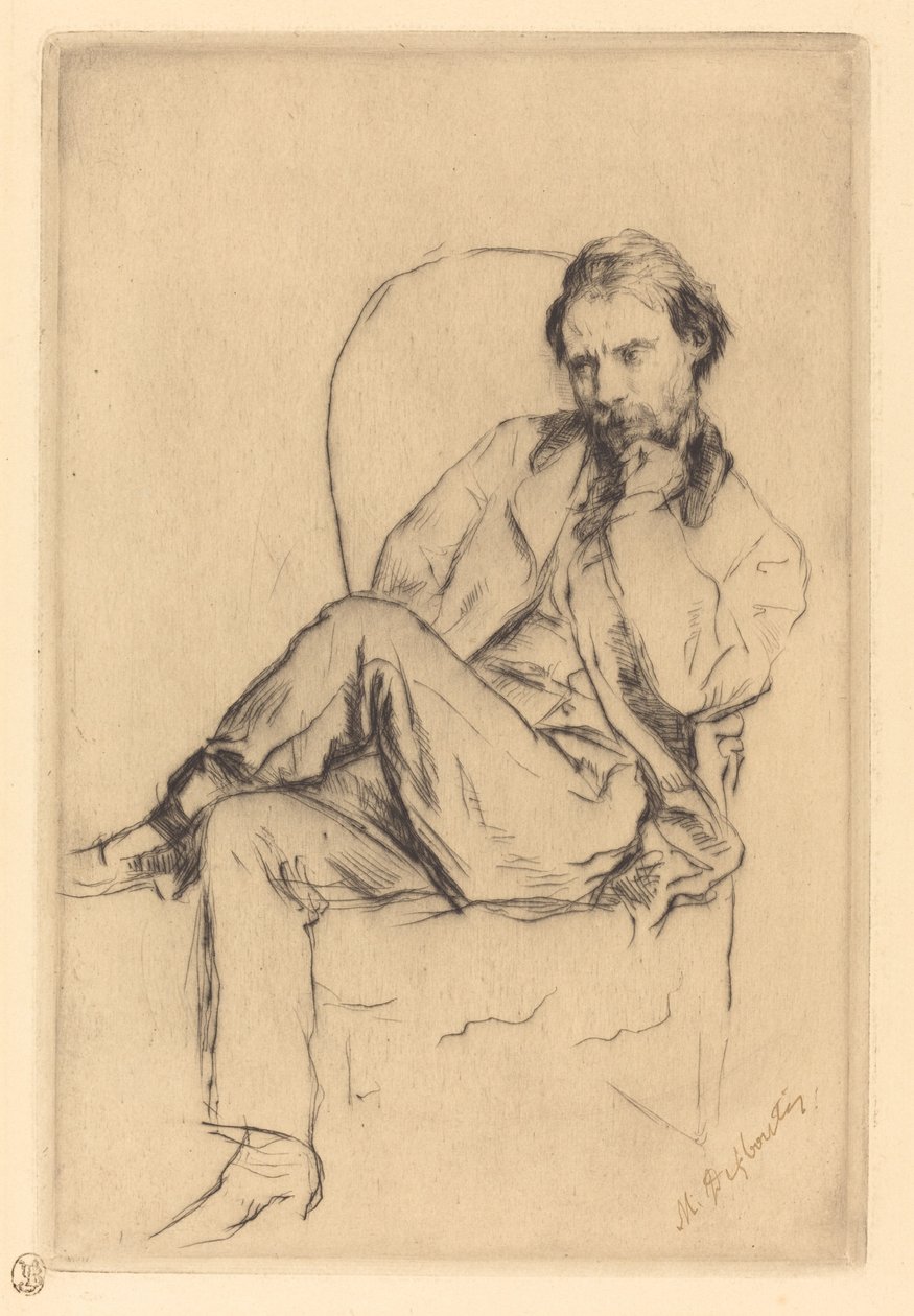 Renoir sedí od Marcellin Gilbert Desboutin