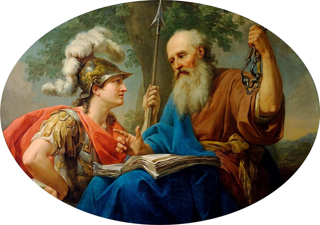 Alcibiades se učí Socrates od Marcello Bacciarelli