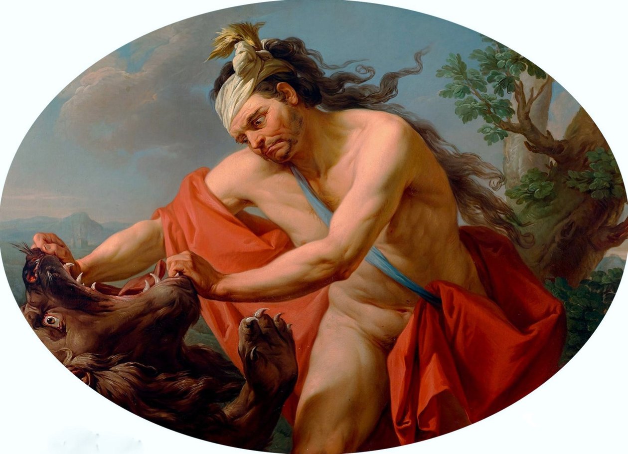 Herkules a Nemejský lev od Marcello Bacciarelli