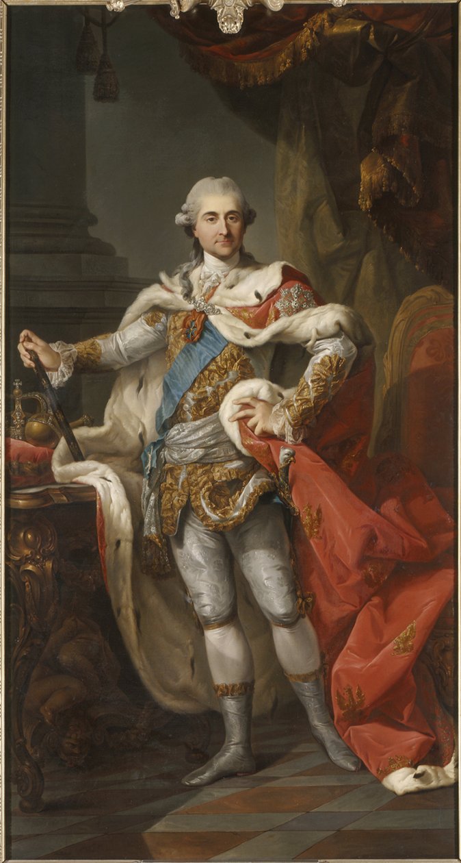 Stanislas II Auguste Poniatowski - Portrét Stanislawa II Auguste Poniatowski, král a velkovévoda Polsko-litevského společenství (1732-1798), Bacciarelli, Marcello (1731-1818). Olej zapnutý od Marcello Bacciarelli