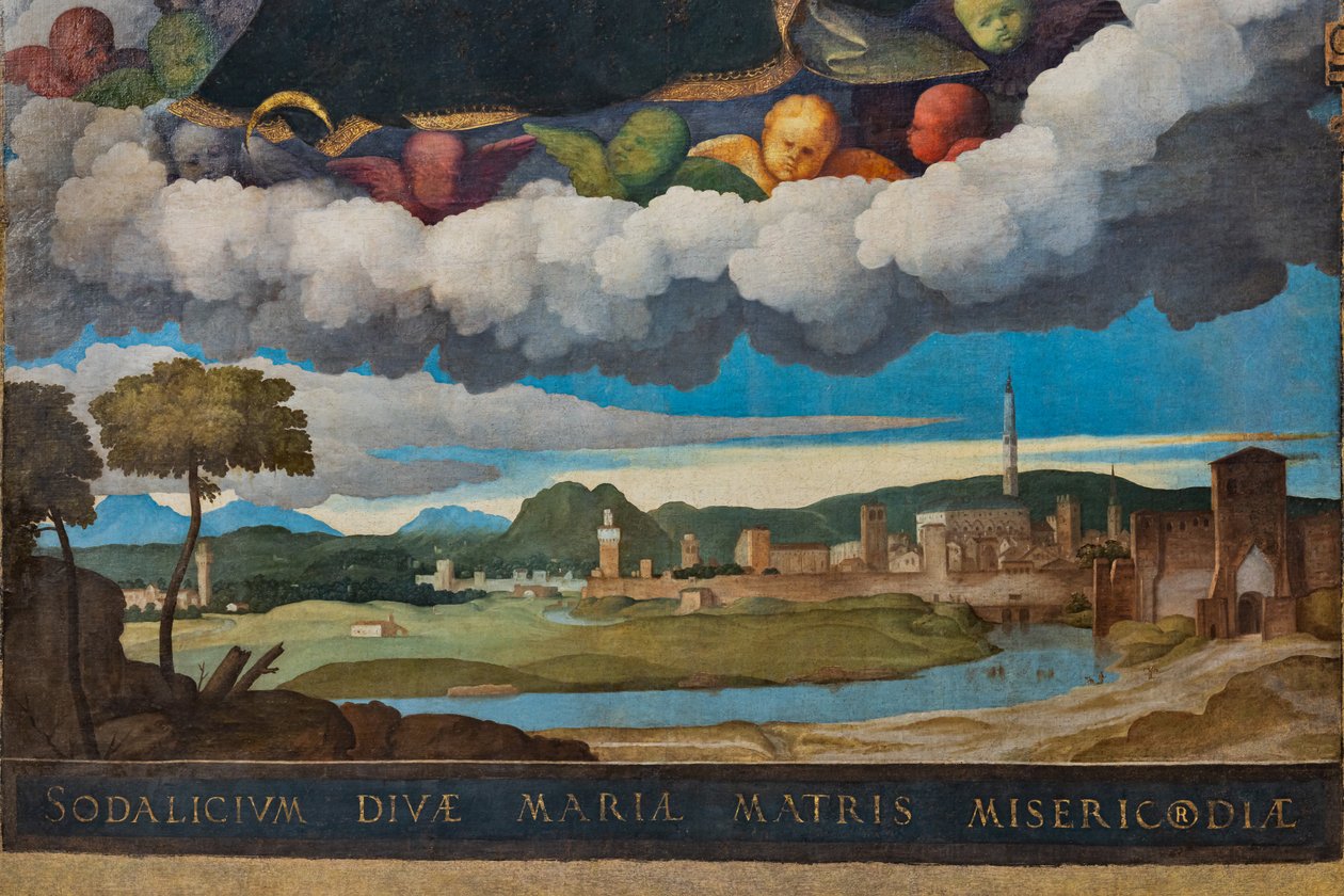 Detail města Vicenza od Marcello Fogolino