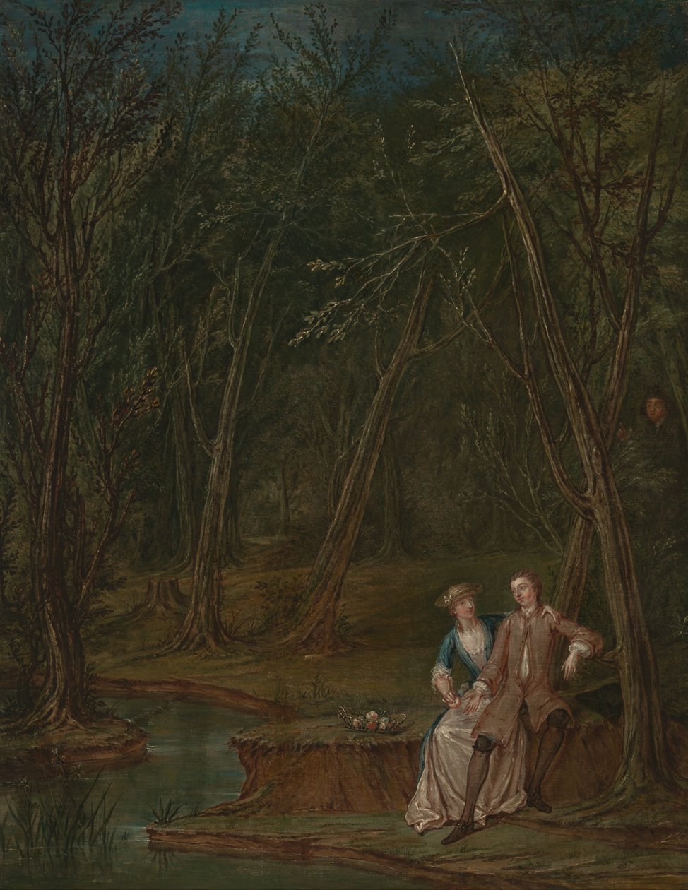 Milenci v mýtině od Marcellus Laroon the Younger