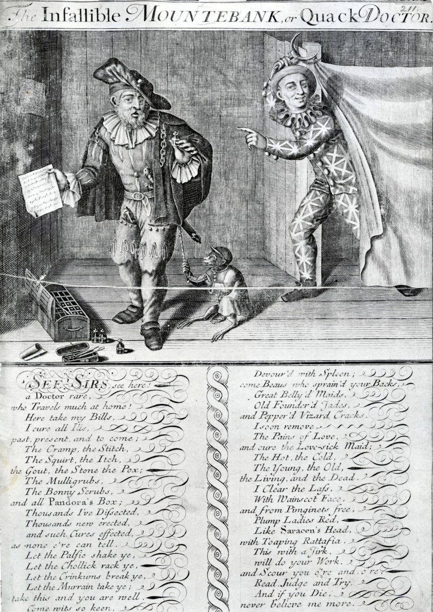Neomylný mountebank neboli doktor šarlatán, 1688-1705 od Marcellus the Elder Laroon