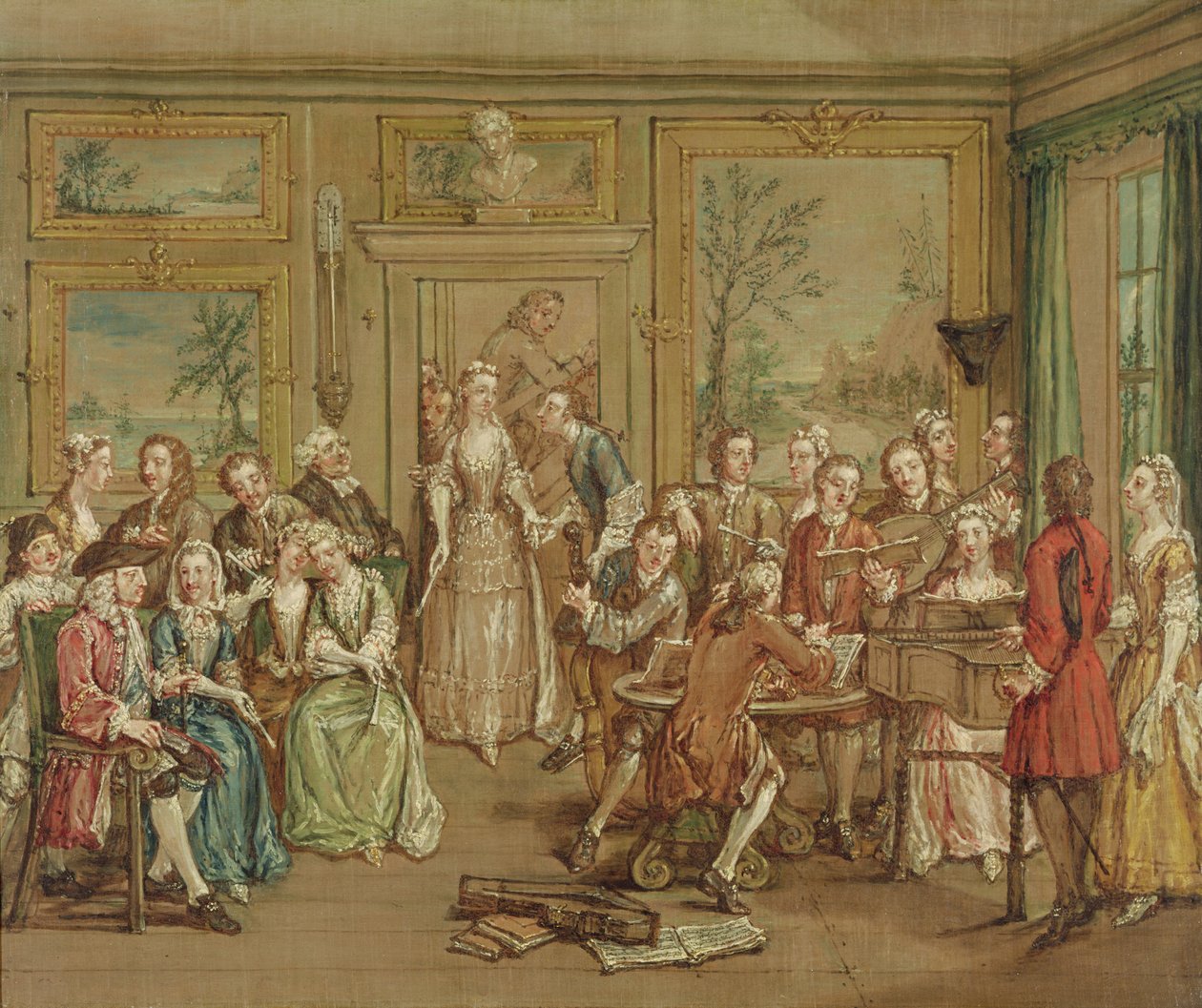 Hudební konverzace, c.1760 od Marcellus the Younger Laroon
