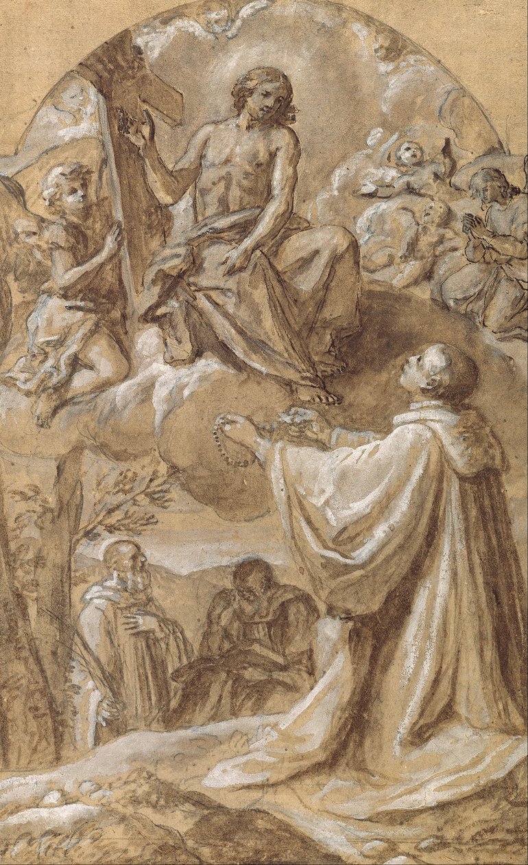 Kristus se zjevuje blahoslavenému Michaelovi z Camaldoli od Marco Benefial