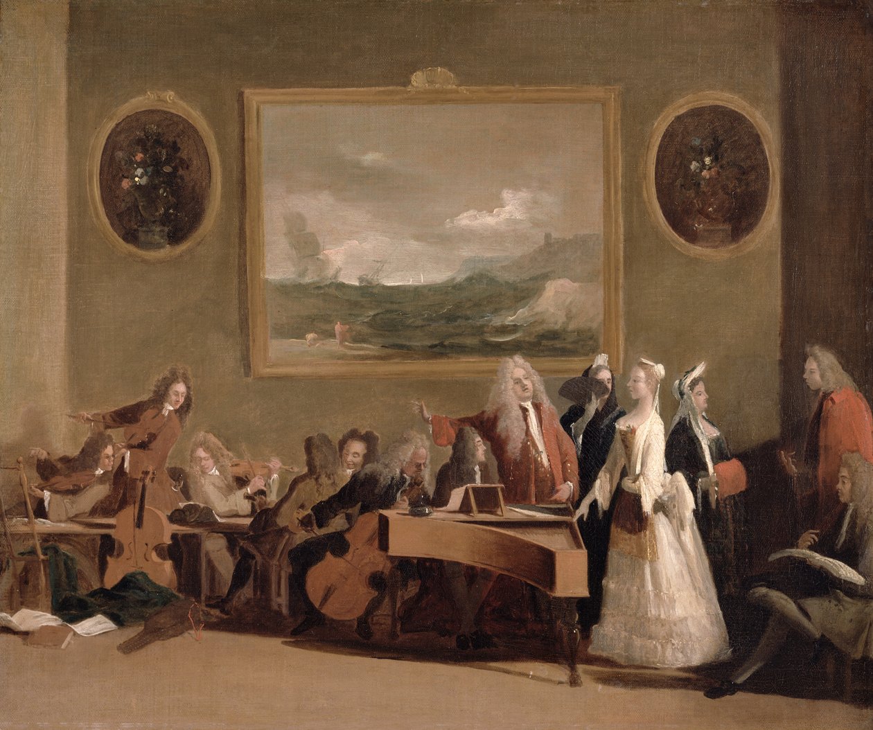 Zkouška opery, c.1709 od Marco Ricci