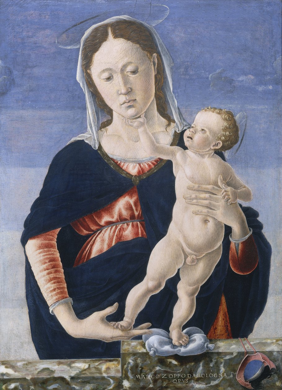 Madonna and Child, c.1467-8 (tempera na topolovém panelu) od Marco Zoppo