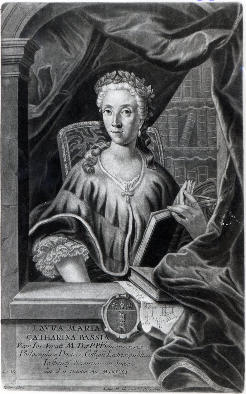 Laura Maria Caterina Bassi, vyryl Johann Jakob Haid od Marco Alvise Pitteri