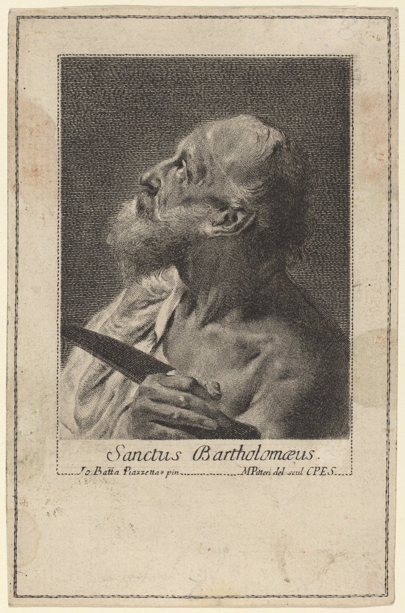 Svatý Bartoloměj od Marco Alvise Pitteri after Giovanni Battista Piazzetta