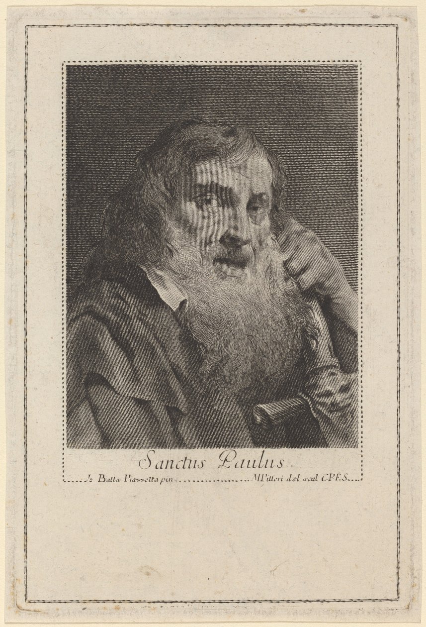 svatý Pavel od Marco Alvise Pitteri after Giovanni Battista Piazzetta