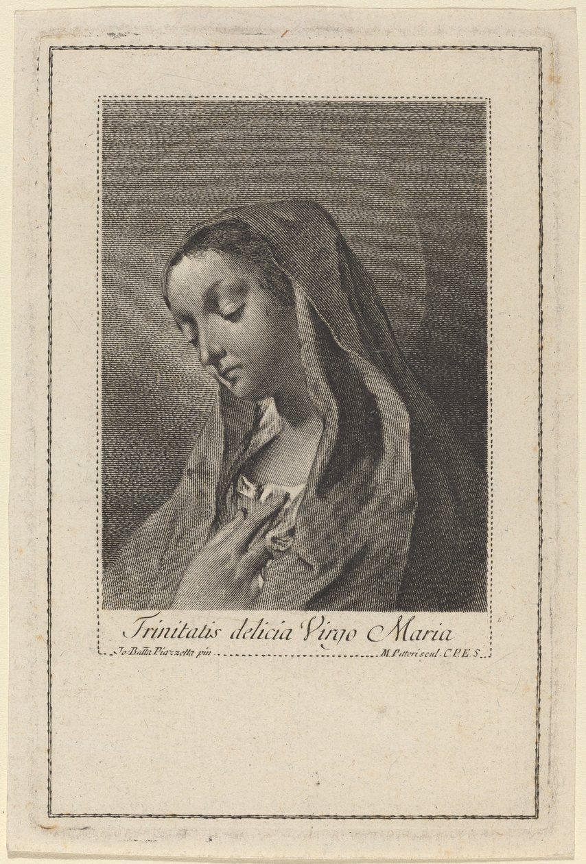 Sladká Panna Maria od Trojice od Marco Alvise Pitteri after Giovanni Battista Piazzetta