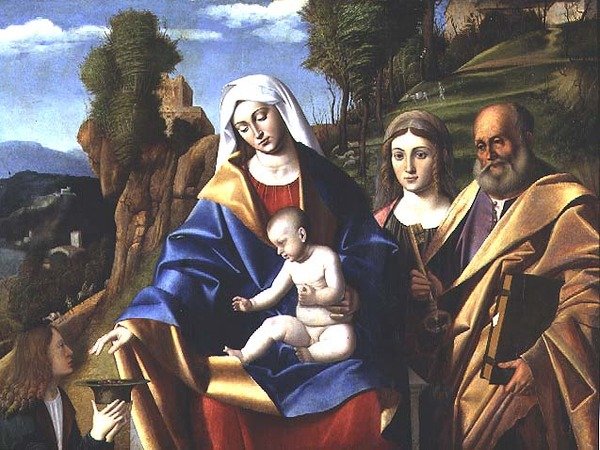 M.5 Panna a dítě se svatými, kolem 1510 od Marco Basaiti