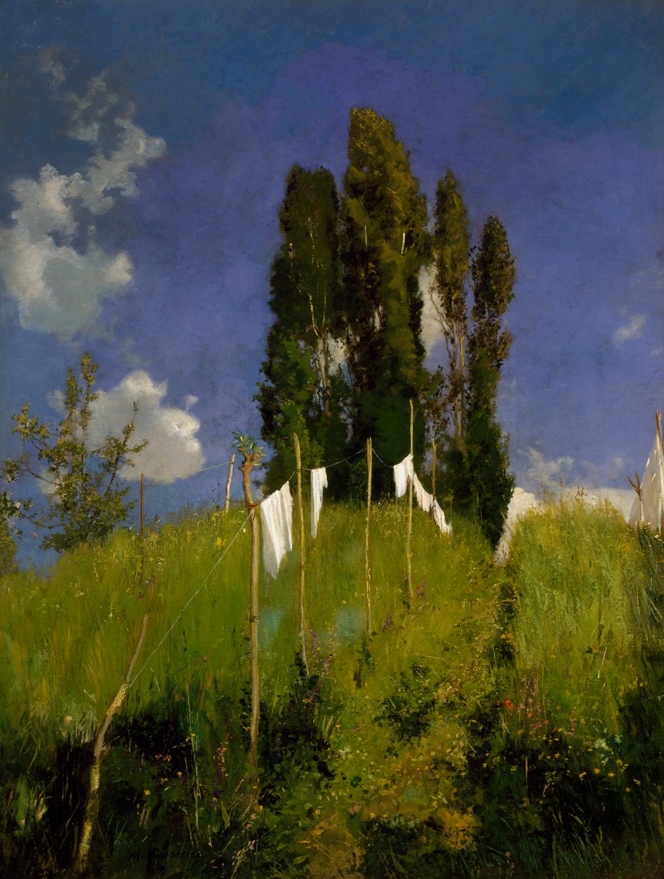 Prádelna, poslední čtvrtina 19. století, Marco Calderini (1850-1941), olej na plátně, 65x51 cm. Itálie od Marco Calderini