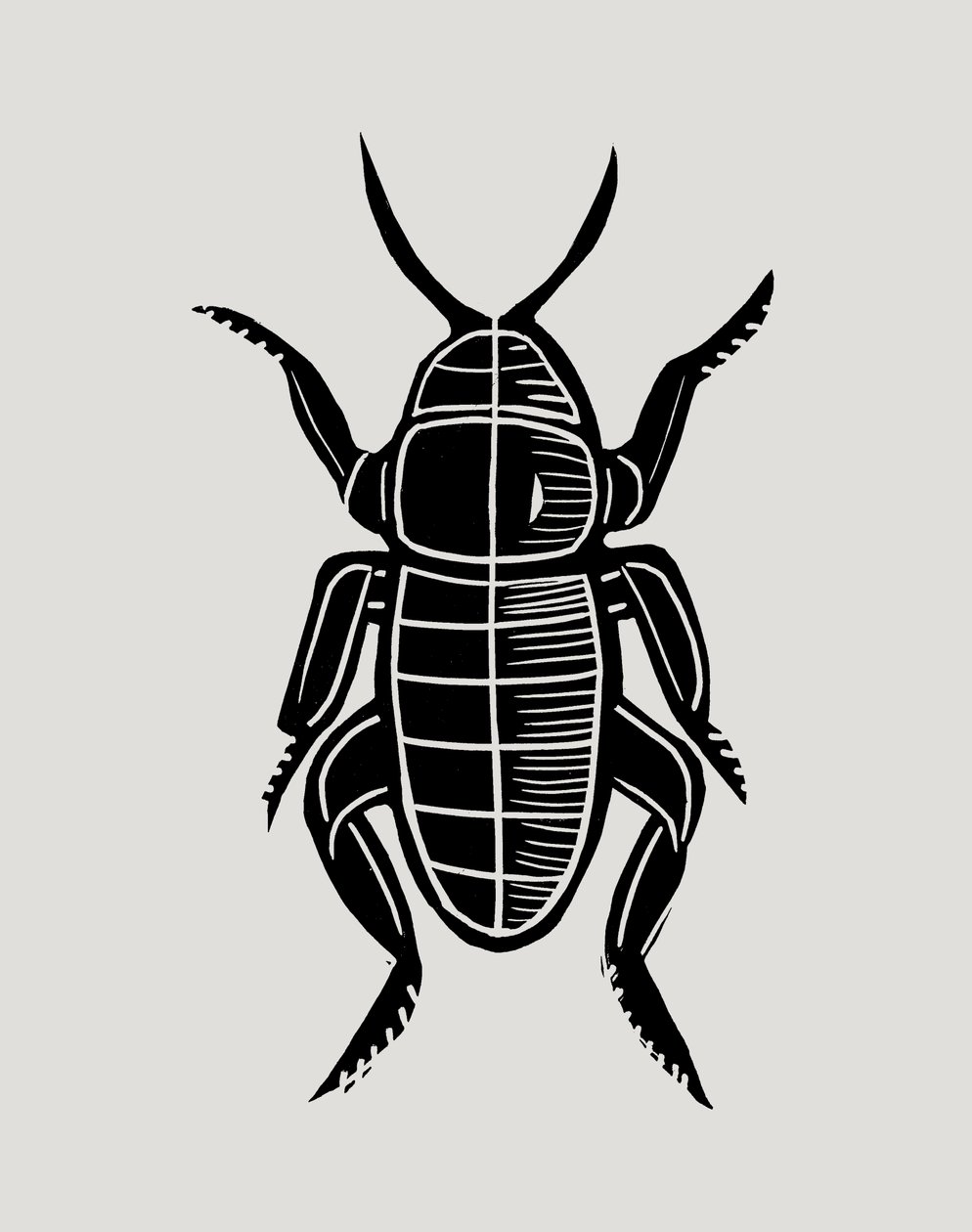 Temná jizva, 2023 (linoleum na papíře) od Marco Campedelli