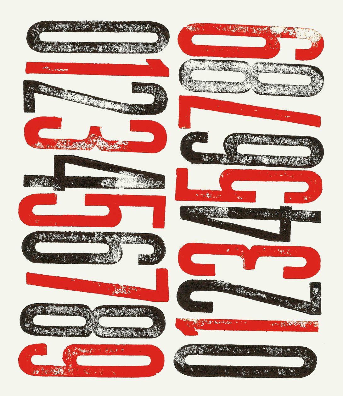 Čísla, 2014 (dřevotisk na papíře) od Marco Campedelli