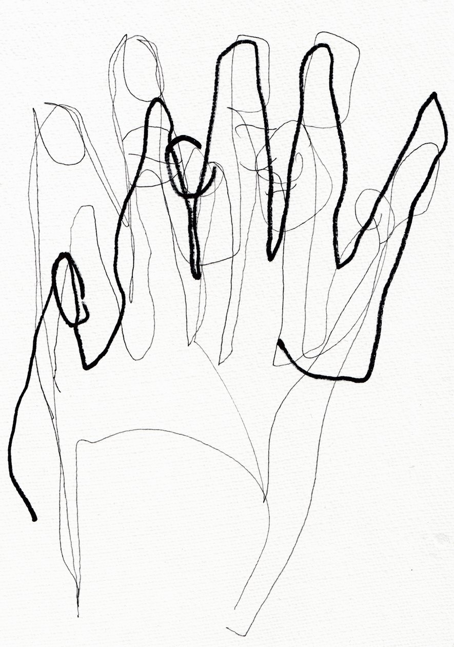Psyco Hand, 2017 (pero a fix na papíře) od Marco Campedelli