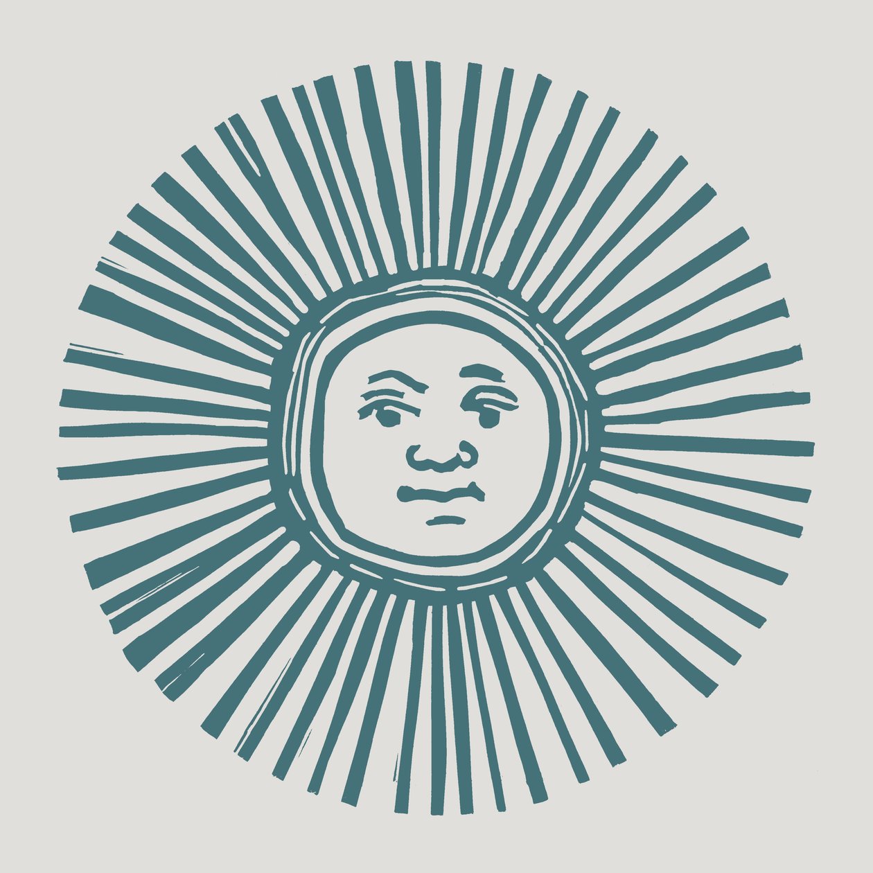 Sol Invictus, 2023 (linoleum na papíře) od Marco Campedelli