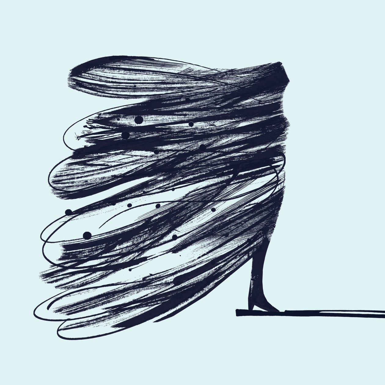 Motýlí dívka, 2014 (tuš na papíře) od Marco Campedelli