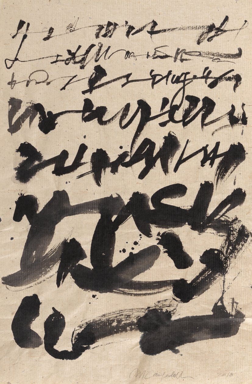 Wabi Sabi, 2018 (tuš na papíře) od Marco Campedelli