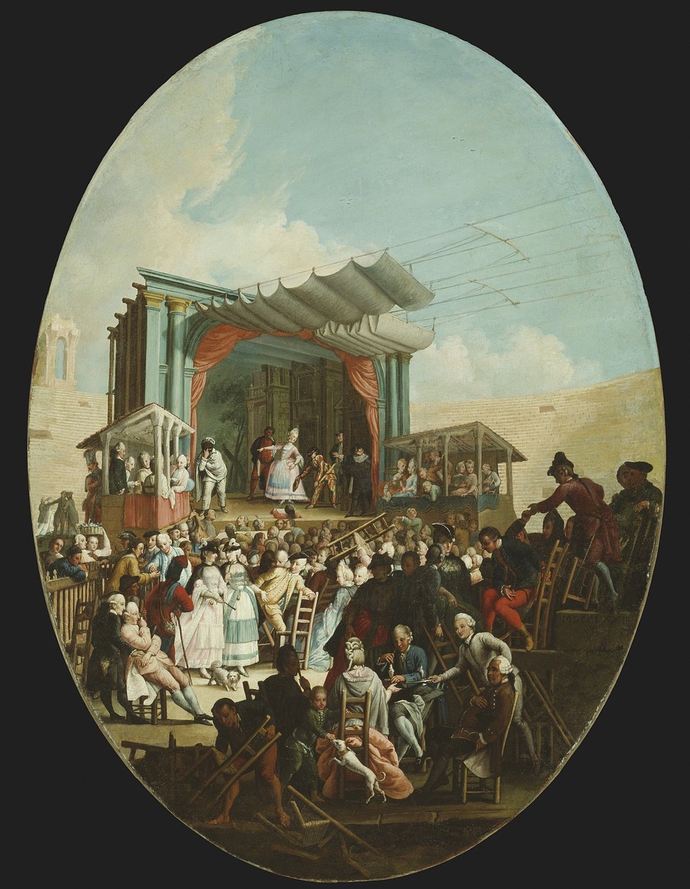 Italská komedie ve Veroně, 1772 od Marco Marcola