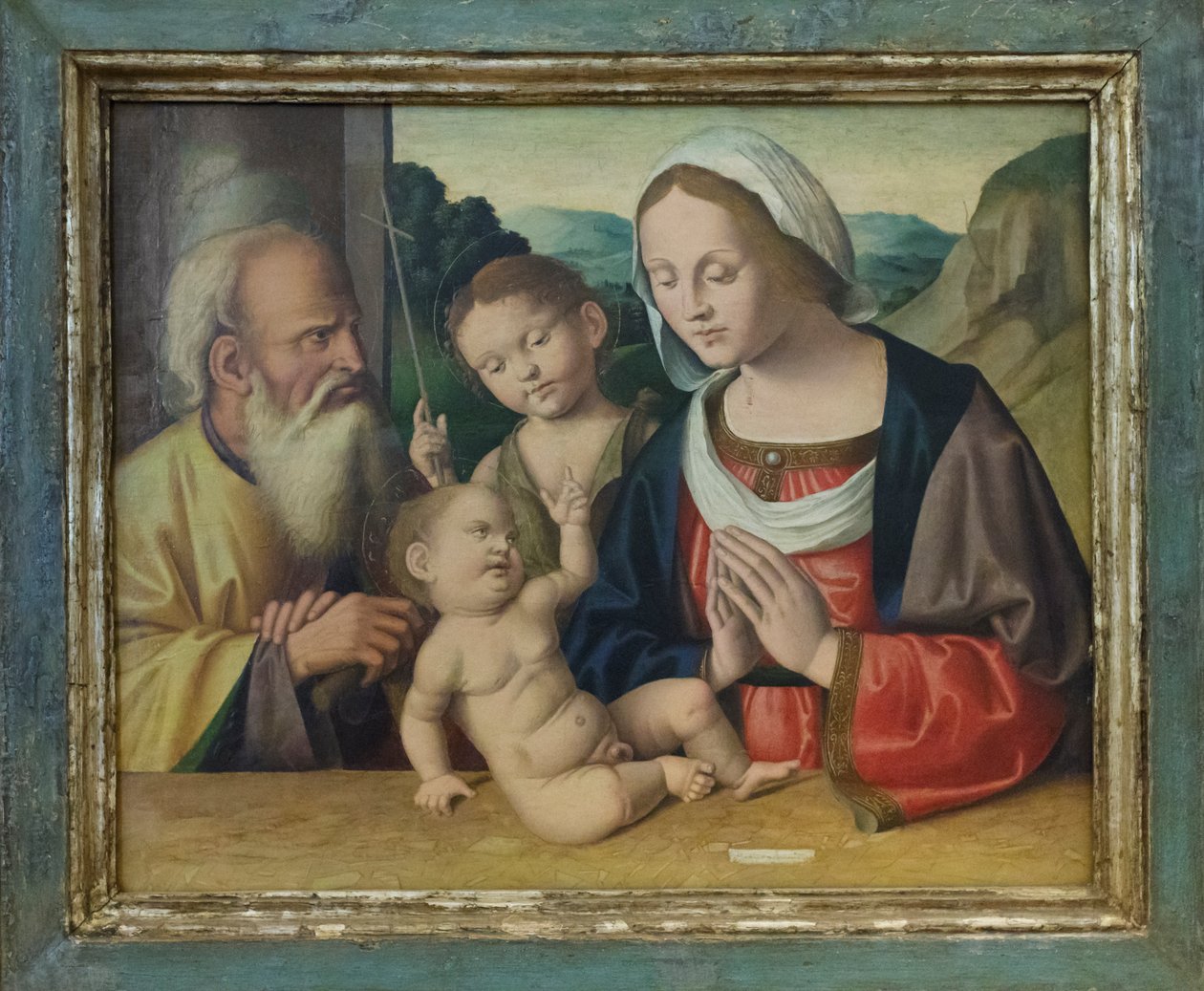 Svatá rodina se svatým Janem Křtitelem, asi 1525-39 (olej na desce) od Marco Palmezzano