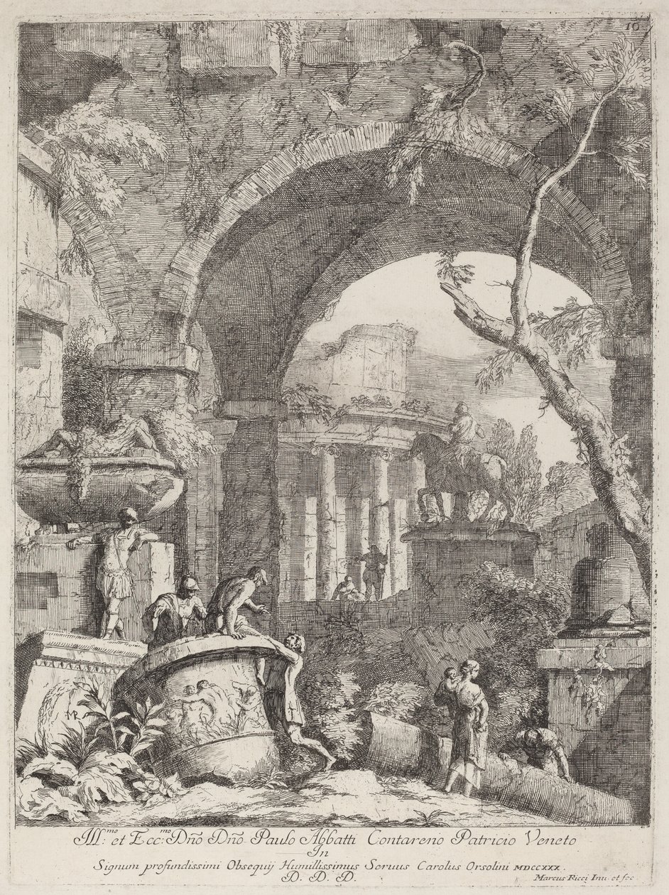 Capriccio: Ruiny od Marco Ricci