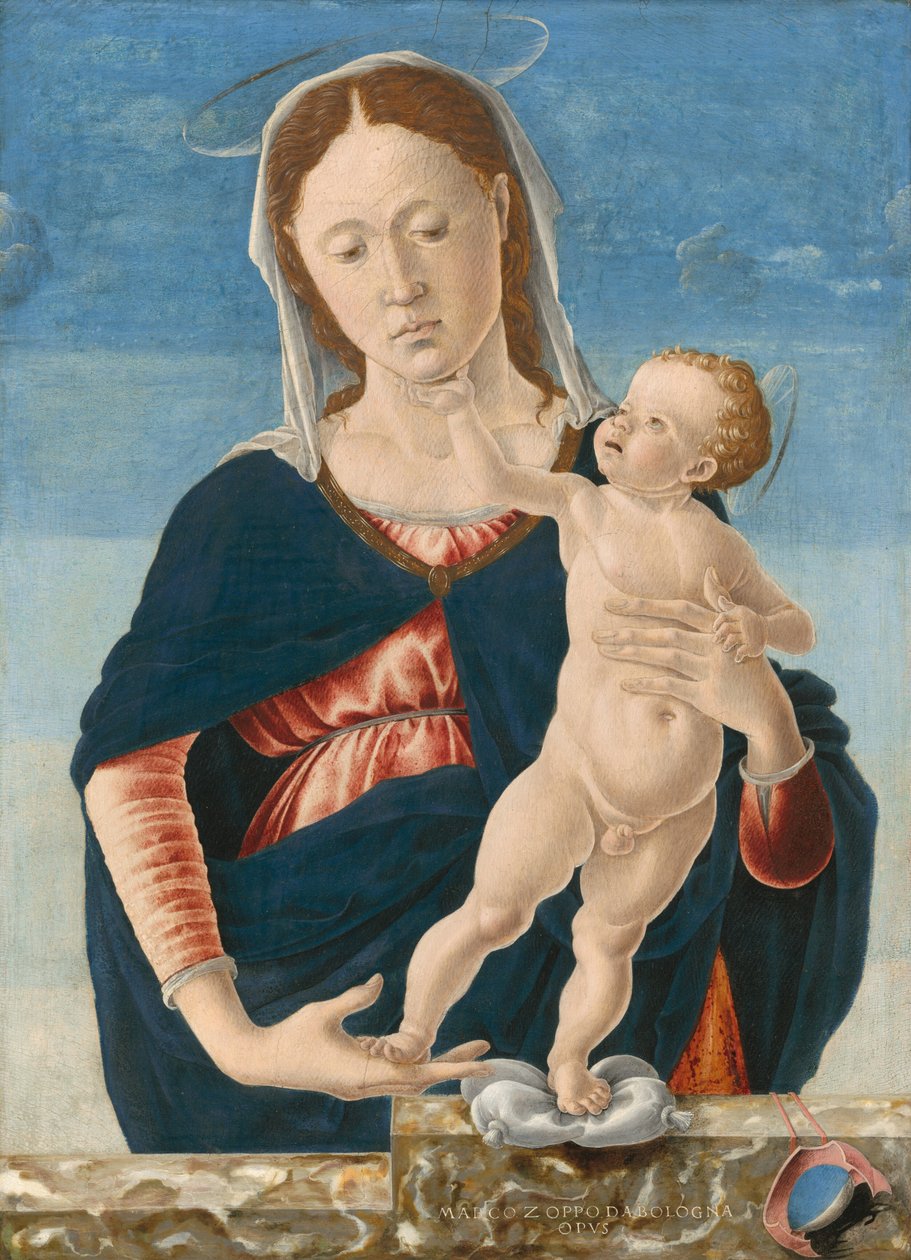 Madonna a dítě od Marco Zoppo or Imitator