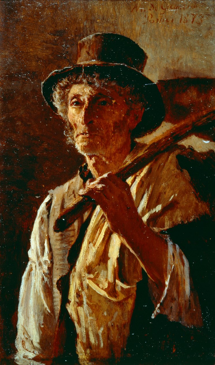 Bagr, Marco De Gregorio (1829-1876), olej na plátně, 21x14 cm od Marco di Gregorio