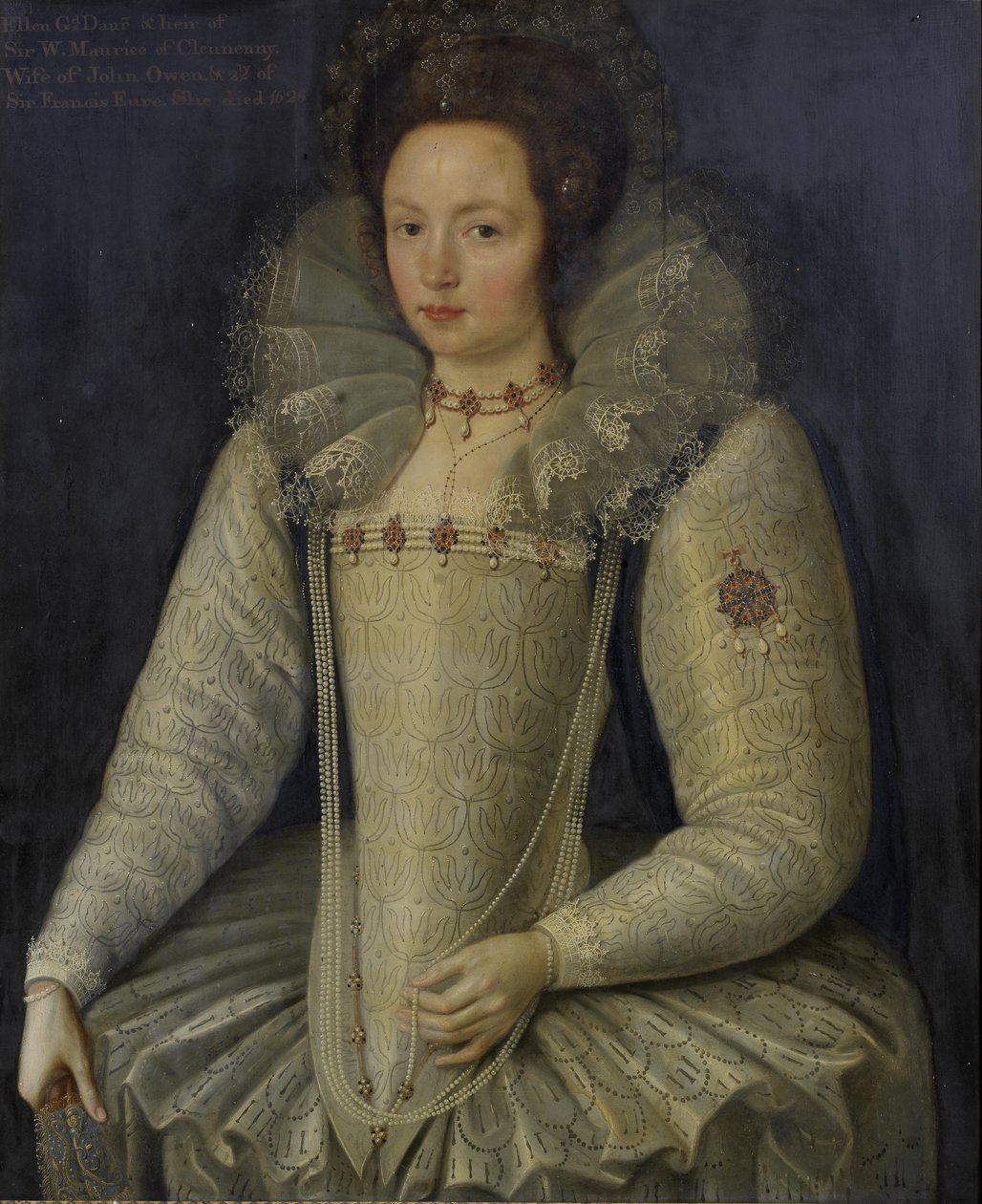 Portrét Ellen nebo Ellin Maurice (1578-1626) od Marcus Garret Gheeraerts the Younger