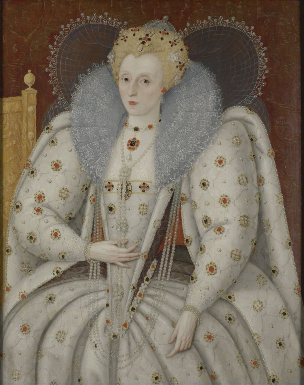Portrét královny Alžběty I. (1558-1603) od Marcus Garret Gheeraerts the Younger