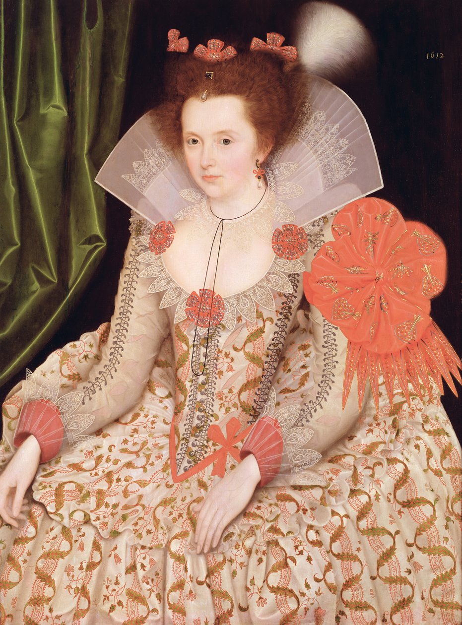 Princezna Alžběta, dcera Jakuba I., 1612 (panel) od Marcus Gheeraerts