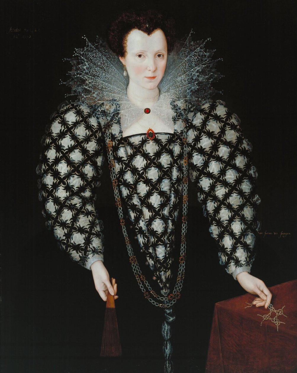 Portrét Mary Rogersové, Lady Haringtonové od Marcus Garret Gheeraerts the Younger