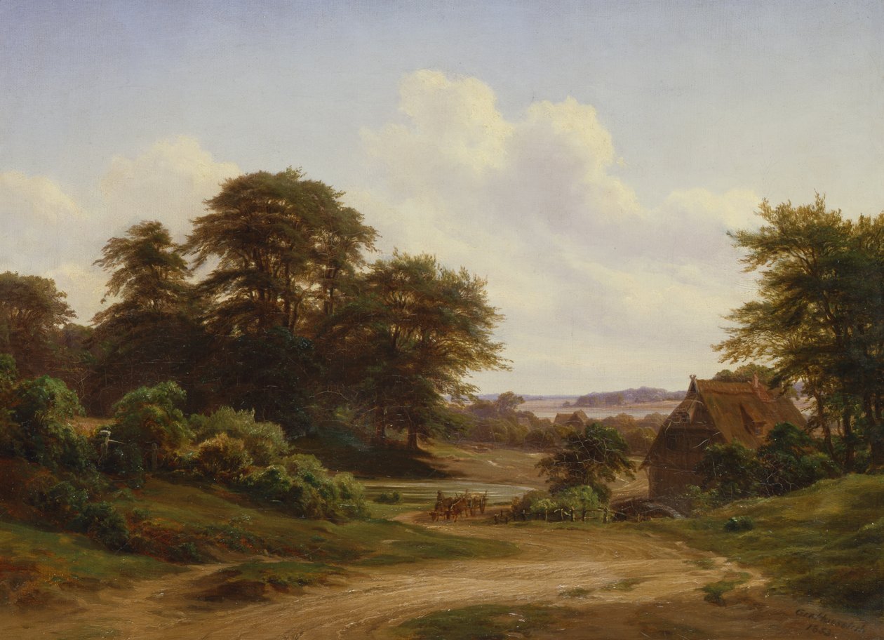 Starý vodní mlýn v Reinbek, 1853 od Marcus Johann Haeselich