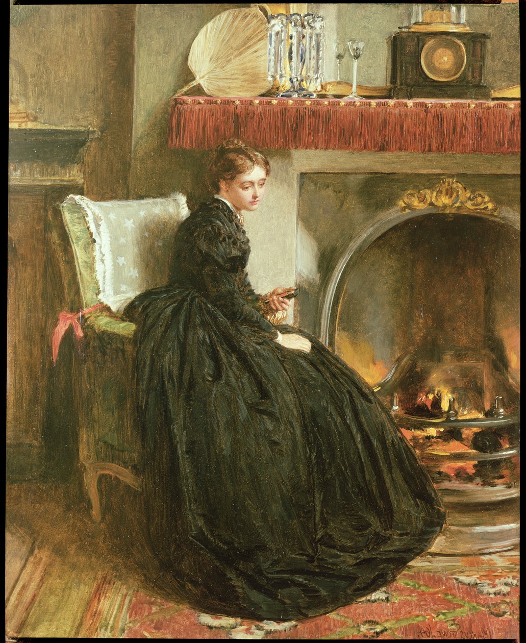 Ztraceno v myšlenkách, 1864 (olej na plátně) od Marcus Stone