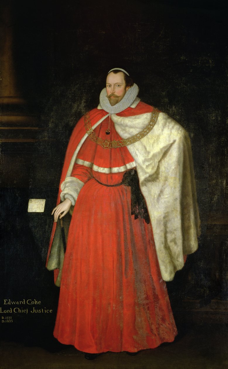 Edward Coke, hlavní soudce od Marcus Garret Gheeraerts the Younger