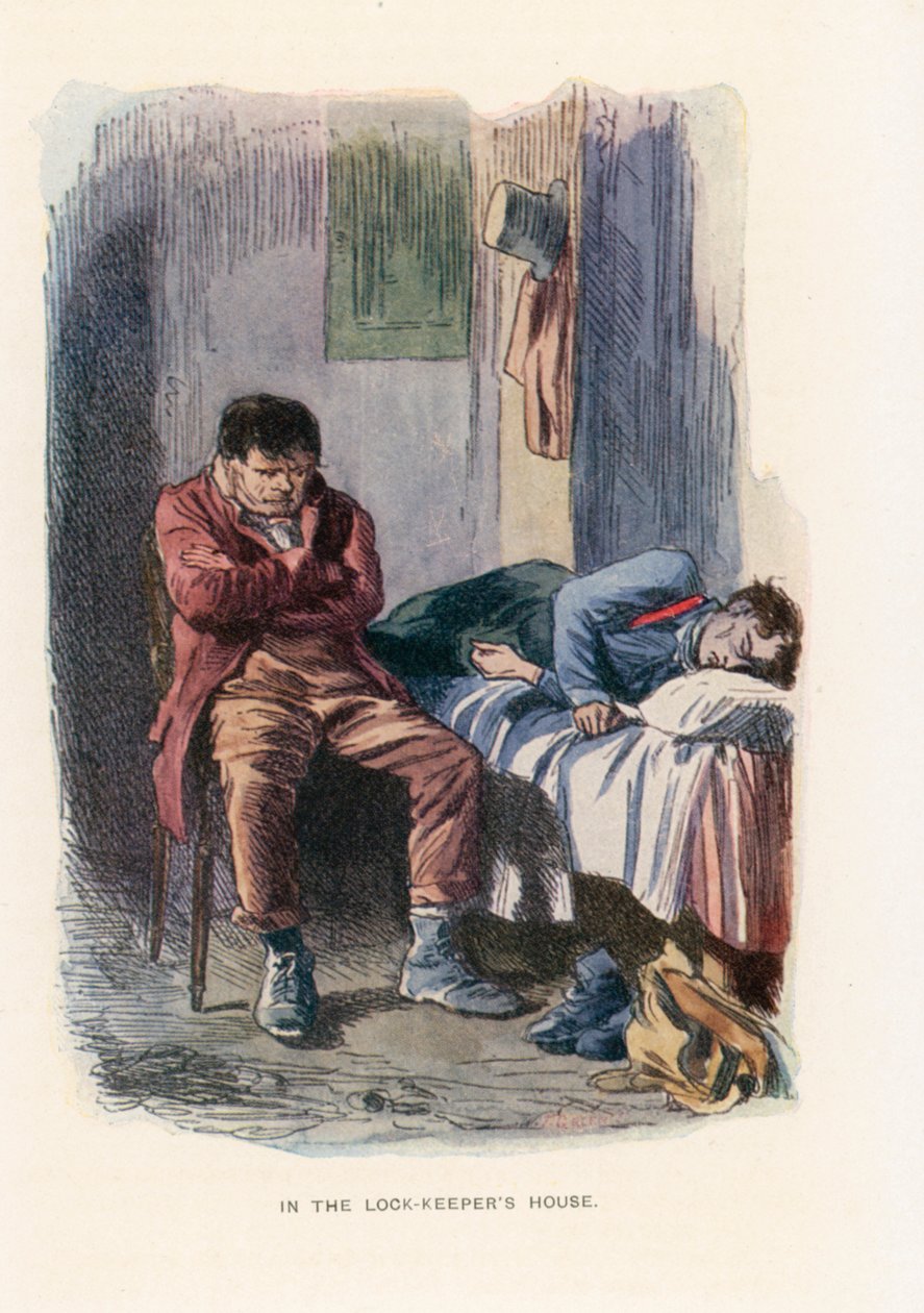 Ilustrace k filmu Náš společný přítel (barevná litografie) od Marcus (after) Stone
