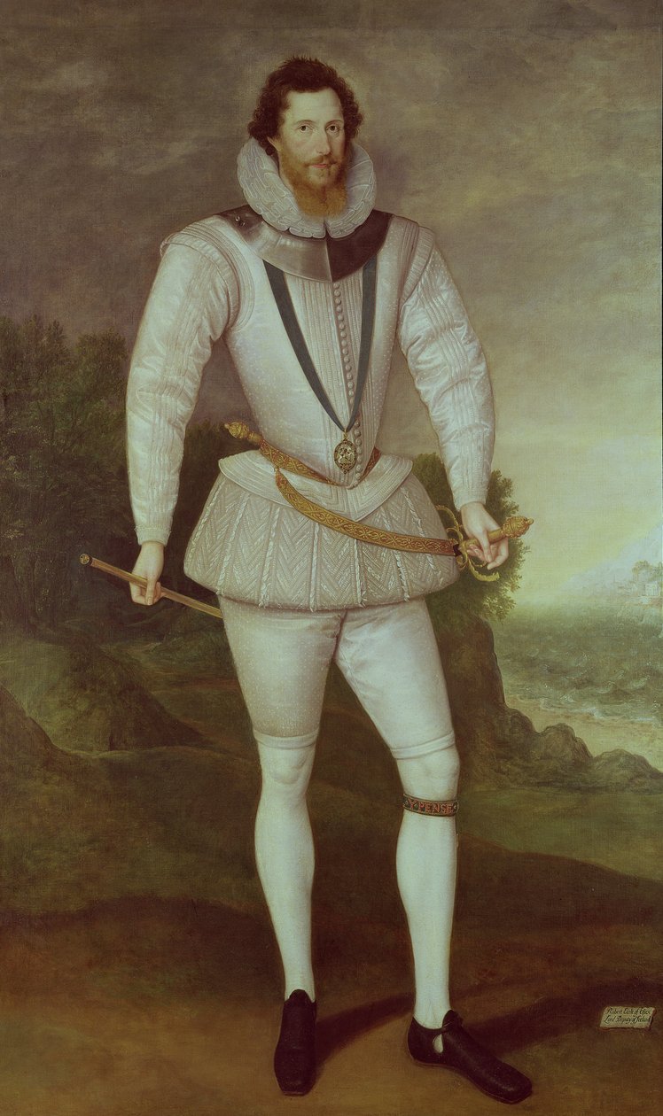 Robert Devereux, 2. hrabě z Essexu, c. 1596 od Marcus Garret Gheeraerts the Younger