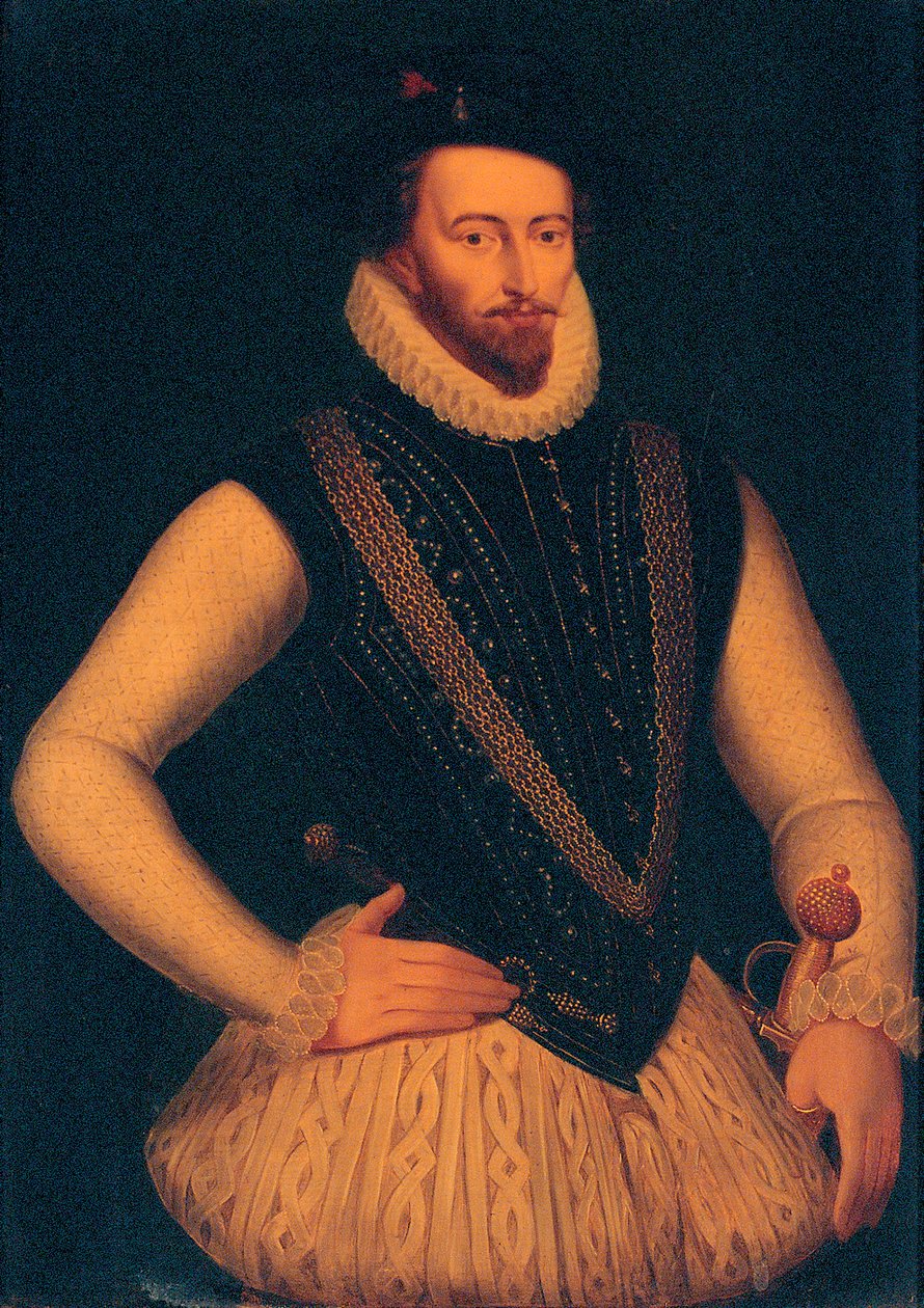 Portrét sira Waltera Raleigha, 1595 od Marcus Gheeraerts