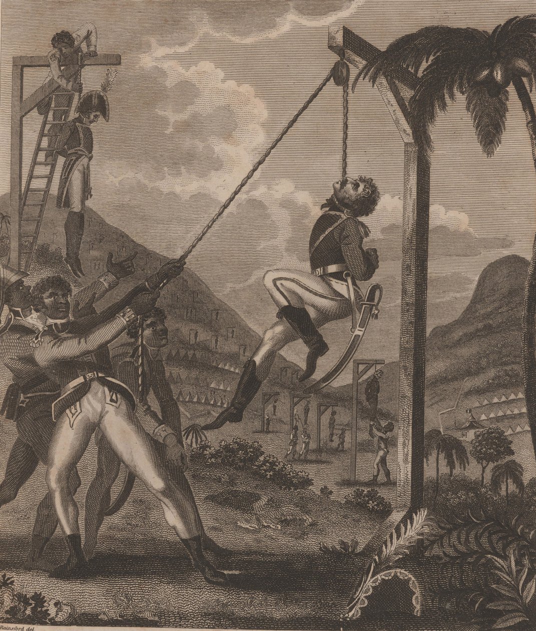 Haitská revoluce. Povstání otroků v noci 21. srpna 1791, 1805. od Marcus Rainsford