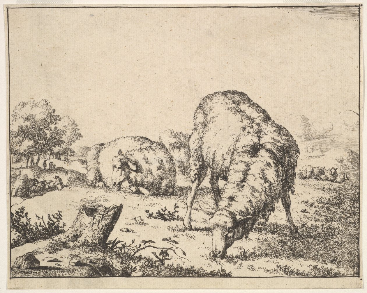 Ovce, ze sady 16 talířů, 1664. od Marcus de Bye