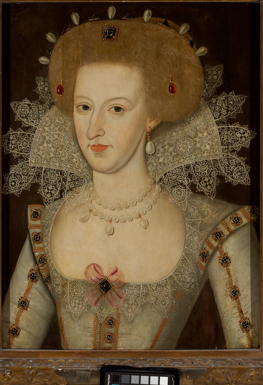 Anna Dánská, královna Jakuba I. a VI. (1574-1619) od Marcus the Younger (circle of) Gheeraerts