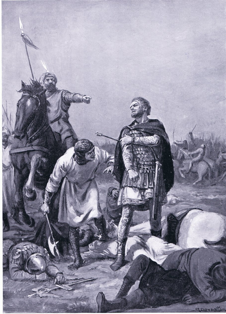 Zajetí císaře Romana Diogena Alpem Arslantim v roce 1071 n. l. (litografie) od Margaret Dovaston