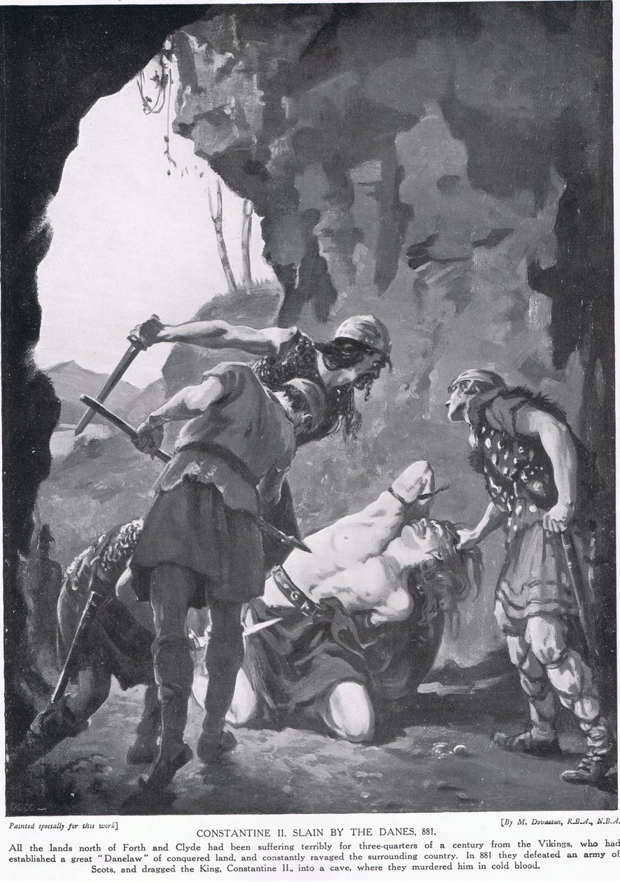 Kontantin II. zabit Dány roku 881 n. l. od Margaret Dovaston