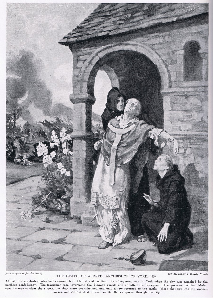 Smrt Aldreda, arcibiskupa z Yorku AD1069 od Margaret Dovaston