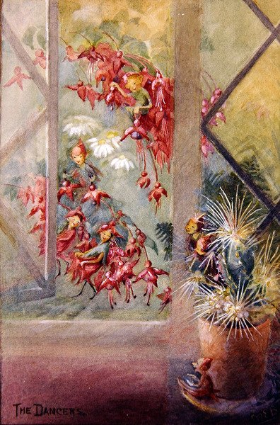Tanečníci (akvarel na desce) od Margaret E. Bayliss