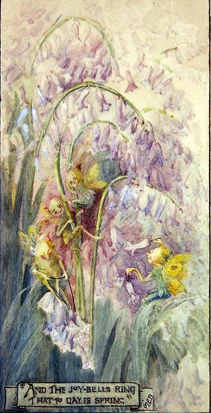The Joy Bells Ring (akvarel na palubě) od Margaret E. Bayliss