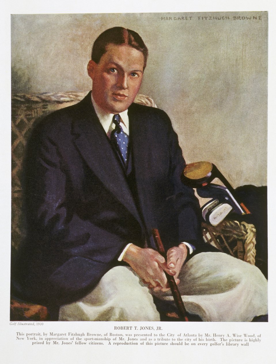 Portrét Bobbyho Jonese, 1930 od Margaret Fitzhugh Browne