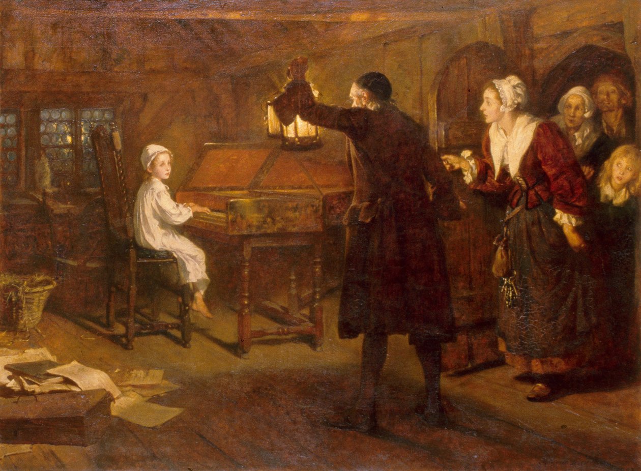 Dítě Händel, objevené rodiči od Margaret Isabel Dicksee