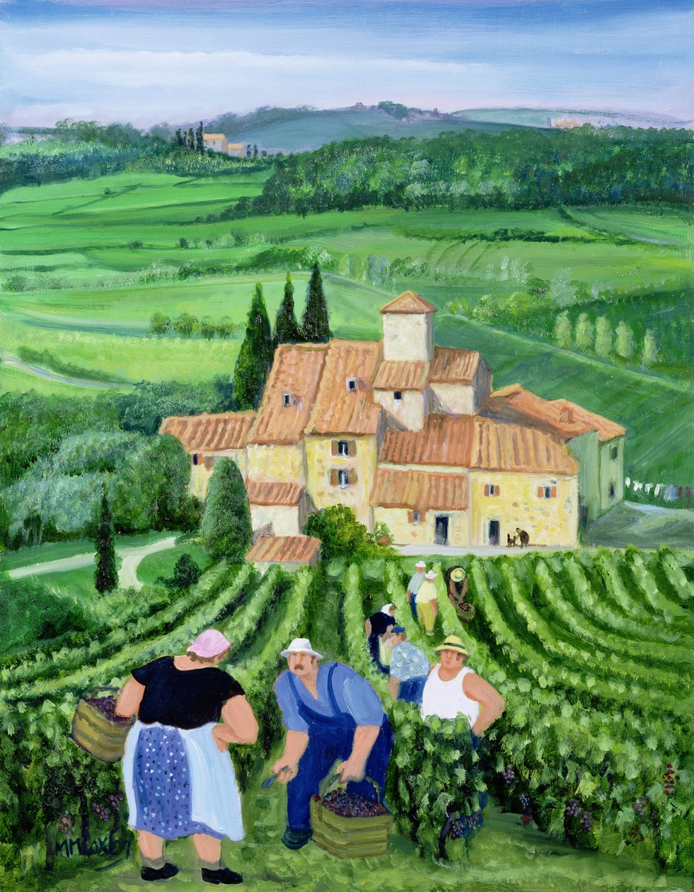 Castellina-in-Chianti (olej na plátně) od Margaret Loxton